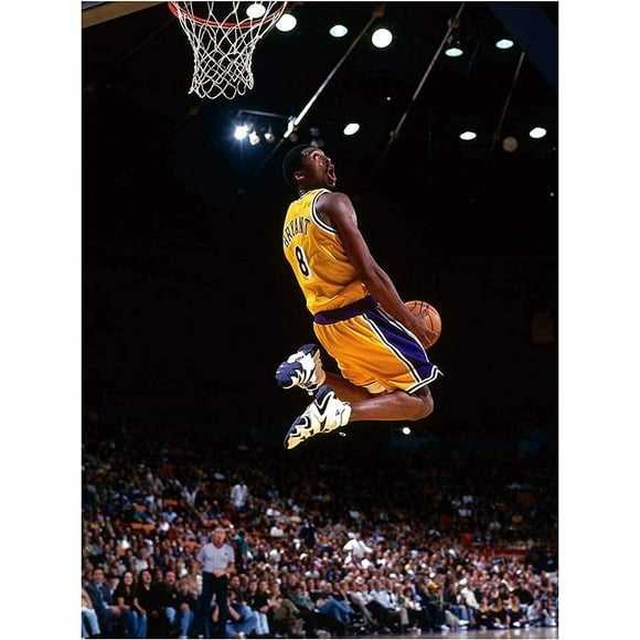 PPHAOSHO Kobe Bryant basketball dunk Sports Basketball Fan Memorabilia Poster frameless Painting Canvas Wall Posters Art Picture Print Modern Home Decor 24x36inch