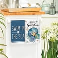 thumbnail image 5 of Sm:)e Marine Animals Shell Summer Kitchen Dish Towels 18x26 Inch Set of 4, Blue, 5 of 7