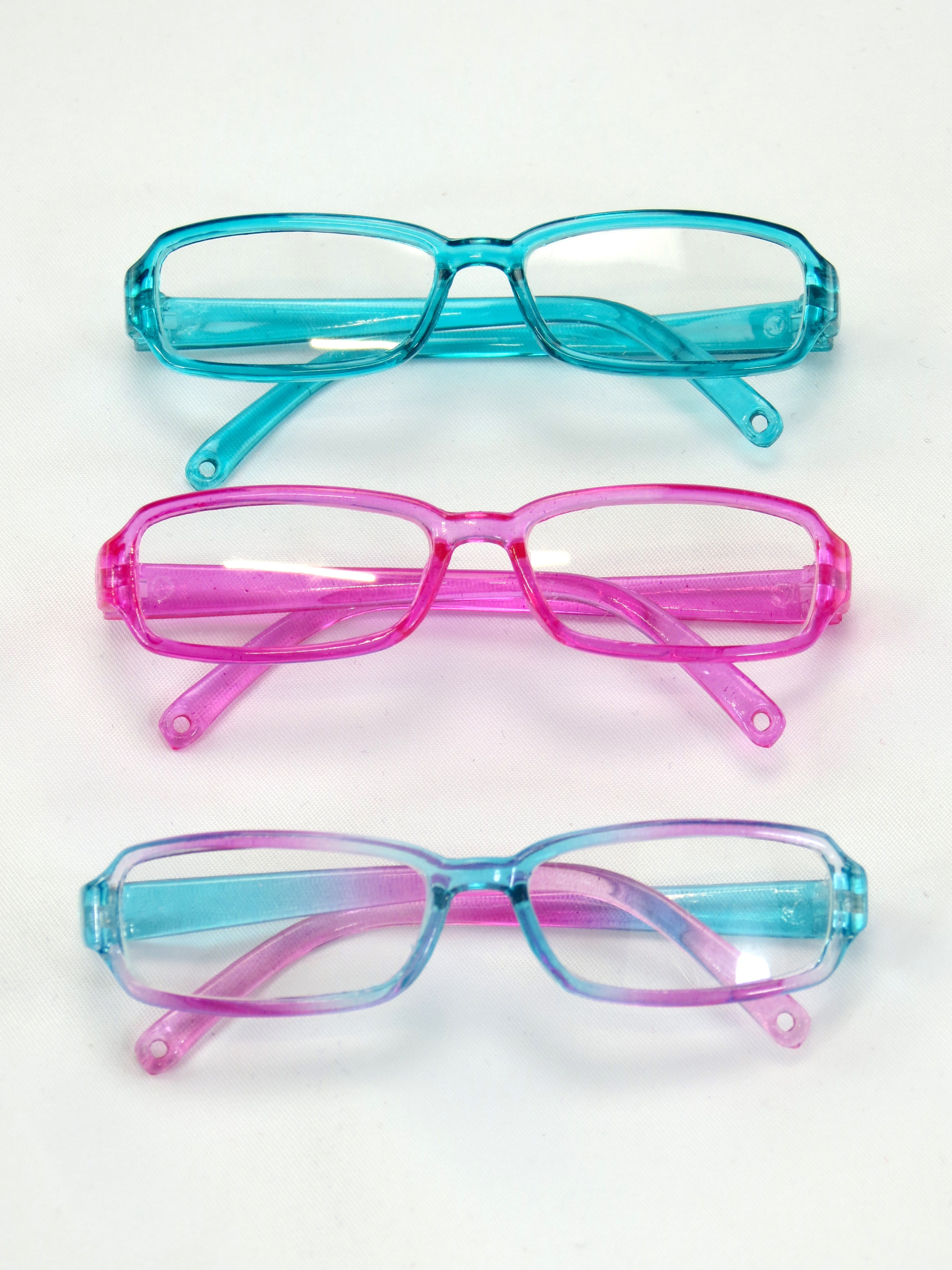 Pink Tortoise Shell Glasses for 18 Inch  American Girl Dolls 