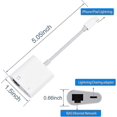 thumbnail image 2 of Adaptateur Lightning vers Ethernet compatible 2-en-1 Adaptateur Réseau Ethernet LAN avec laddningsport, 2 of 5
