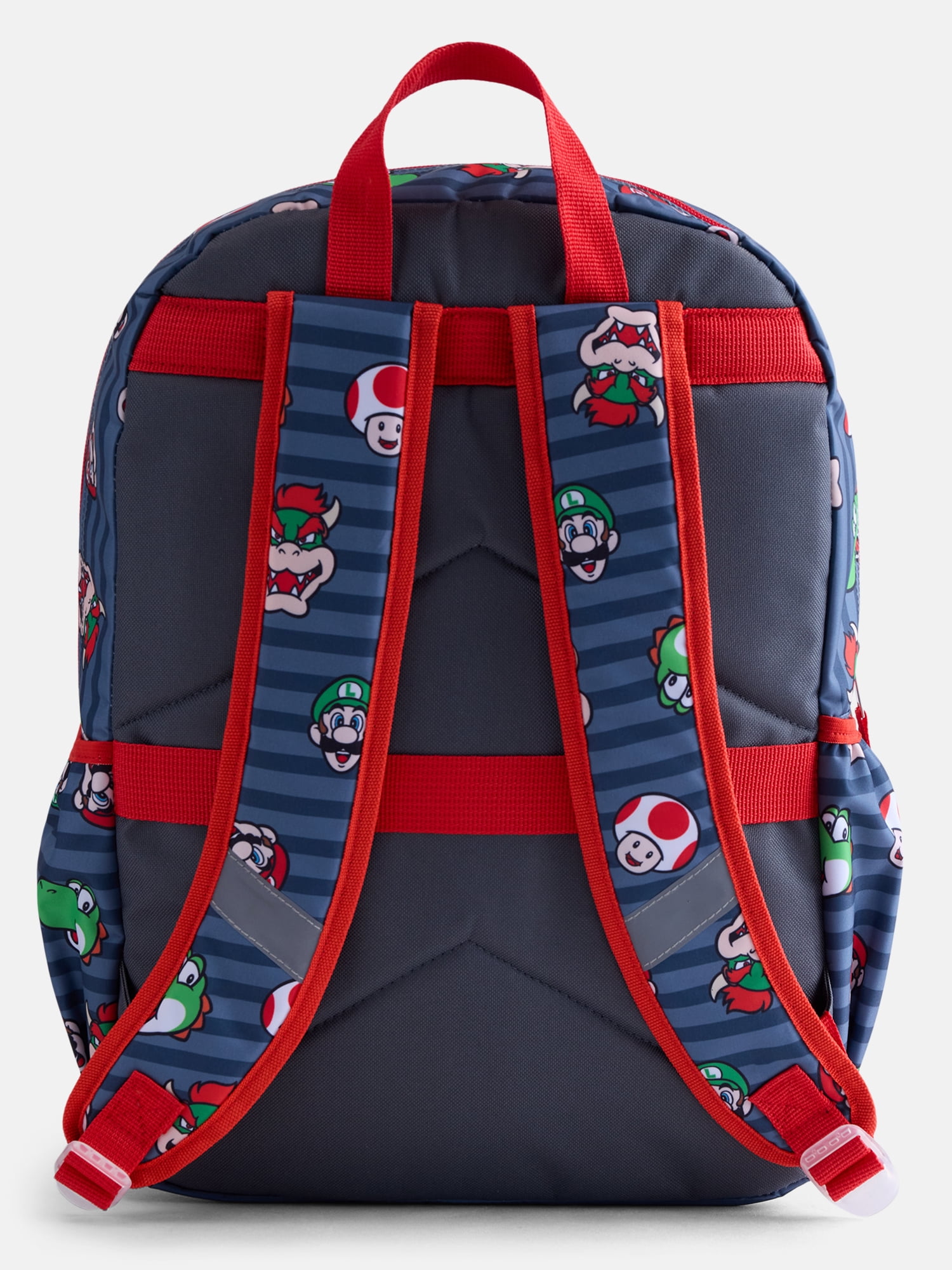 Nintendo Super Mario Bros. Kids' 17" Print Laptop Backpack, Gray