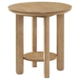 thumbnail image 4 of Ottowa Round Wood Side End Table with Shelf Light Oak, 4 of 9