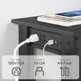 thumbnail image 6 of HOOBRO 47.2" Console Table Entryway Table Narrow Sofa Table with Outlets & USB Ports Hallway Living Room Black BK12UXG01, 6 of 8