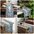 thumbnail image 2 of Table Runners 90 Inches Long Dress Scarves, Blue Eucalyptus Leaves Farmhouse Coffee/Dining/Kitchen Table Decor Table Runner for Living Room, Retro Country Botanical Branches 13x90 Inch, 2 of 2