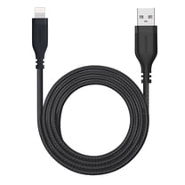 Powertek USB-A to Lightning Carbon Design Cable - Black