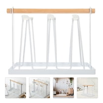 HEMOTON White Mug Tree Cup Holder with 5 Slots, Kitchen Organizer for Home, Cafe, Restaurant Use