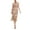 Beige, variant on Wedding Guest Dresses for Women Evening Gown 1920 Vintage Sequin Dress Studded Tassel Halter Neck Banquet Midi Dress Sleeveless Lapel Cocktail Dresses 2023 Beige