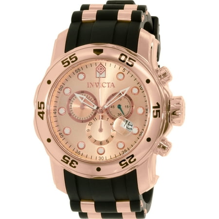 - Men's Pro Diver Chronograph Gold-Tone Dial Black Polyurethane