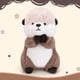 thumbnail image 2 of Riuhot Nutria Animales De Peluche Nutria Linda Felpa Suave Nutria Peluche Juguete Nutria Rellena Regalo para Niños Niñas Niños 9.8 Pulgadas Nutria Marina Animal De Peluche, 2 of 4