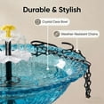 thumbnail image 6 of Solar Cascade Hanging Bird Bath Fountain – Solar Powered Cascading Outdoor Water Fountain with Pump & Bowl, Hanging Bird Bath for Patio, Backyard, Lawn, Garden Decor, 6 of 9