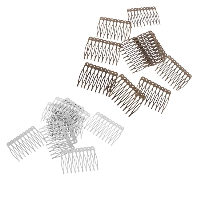 Venta Al Por Mayor, Pinzas para El Cabello de Metal en , Lateral, 10 , Accesorios Nupciales para El Cabello Yinane Peine de pelo manualidades de bricolaje