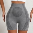 thumbnail image 2 of WULMLEO Women's High Waisted Tummy Control Biker Shorts Seamless Compression Shorts for Workout Gray M, 2 of 6