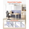thumbnail image 3 of VEVOR Office Divider Privacy Partition, 1-Pack, 70" x 70" Modular Wall Room Divider, PET Workstation Cubicle Partition with Frosted Windows, Freestanding Privacy Panel Wall for Office Library, 3 of 9