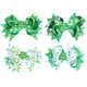 thumbnail image 1 of KAKOWELY 4 horquillas para el pelo para niños con lazo y lazo de trébol verde, 1 of 4
