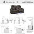 thumbnail image 2 of Seatcraft Anthem Italian Leather Loveseat w/Storage Console, Living Room, Power Headrest, Power Recline, Brown, 2 of 8