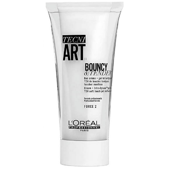 L'Oreal Professionnel Bouncy & Tender - Curl Defining Gel For All Hair Types, Provides Light Hold