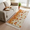 thumbnail image 2 of Kitchen Runner Rugs, Vintage Autumn Maple Leaves 2'x6' Throw Rug with Tassels, Countryside Farm Plants Washable Soft Floor Carpet Runner for Hallway Bedroom Bathroom Laundry Room, 2 of 9