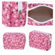 thumbnail image 3 of 1 Pc Bolsa Cosmética Portátil de Flores para Vacaciones y Viajes de Negocios Rosa Profundo de Poliéster, 3 of 3