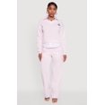 thumbnail image 2 of Women's Graphic Detail Layered Look Shirt Collar Sweatshirt, 2 of 5