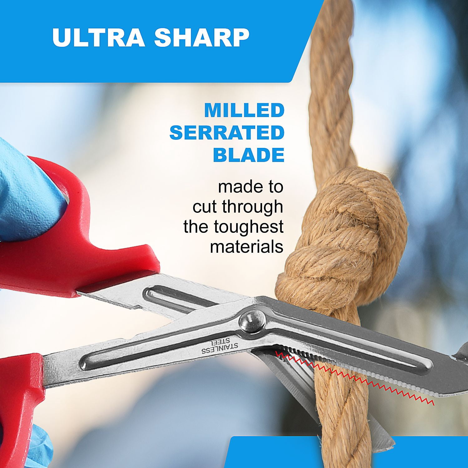 Primacare MS-4998 Pack of 50 Red 5.5" Trauma Shears