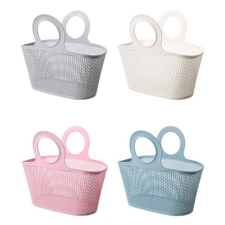 Portable Bath Basket Bathroom Products Shampoo Sundries Storage Basket  Multi-functional Hollow Small Basket 