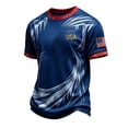 thumbnail image 4 of USA Soccer T-Shirt, American Flag Soccer Ball 2068 Tee, Fan Shirt for Men Women Patriotic Gift,Blue, 4 of 4