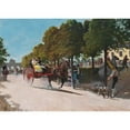 thumbnail image 2 of Daniel Perea y Rojas 14x11 Gold Ornate Wood Frame and Double Matted Museum Art Print Titled - Arriving at the Plaza De Toros, Before the Gate of Alcala, Madrid, 2 of 4