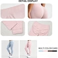 thumbnail image 5 of High Waist Yoga Pants for Women - Tummy Control Leggings with 4-Way Stretch for Workout & Running Pink L, 5 of 6