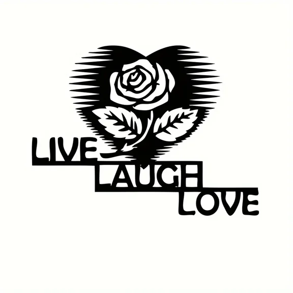 1pc Flower Live Laugh Love Home Decor Sign, Metal Wall Art, Wall Hanging Ornament, Housewarming Gift Idea, Outdoor Sign