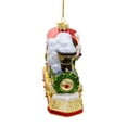 thumbnail image 2 of Kurt Adler 6-Inch Bellissimo Glass Santa with Train Ornament, 2 of 4