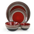 thumbnail image 5 of Gibson Elite Café Versailles 16 Piece Double Bowl Dinnerware Set - Red, 5 of 11