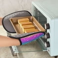 thumbnail image 6 of Pofeuu Rainbow Scales2 Print Silicone Pot Mat Mitten With Hanging Loop Heat Resistant Oven Mitts Non-Slip Bbq Baking Smoking Potholders, 6 of 7
