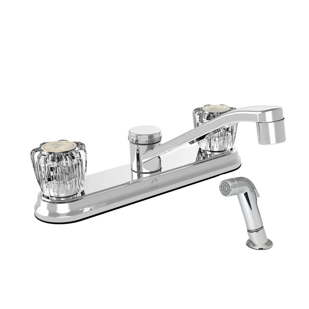 Kitchen faucets with side sprayers