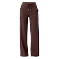 thumbnail image 4 of Delayuji Business Casual Pants for Women Wide Leg Pants for Women 2025 Yoga Pants High Waist Sweatpants with Pockets Stretch Lounge Pants Comfy Workout S Brown, 4 of 4
