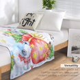 thumbnail image 4 of Merry Christmas Blanket Fleece Cozy Warm Pink Cute Reindeer Bling Lightweight Throw Blanket for Couch Sofa Bed for Adults Kids Boys Teens Gift 50"x60", 4 of 6