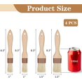 thumbnail image 2 of 2 Pcs Natural Bristle Pastry Brush, Beech Wooden Handle Basting and BBQ Brushes for Cooking, Butter, Oil, Marinade, Grilling & Baking, Kitchen Food Brush (1 inch & 1.5 inch), 2 of 7