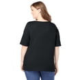 thumbnail image 2 of Woman Within Plus Size Perfect Elbow-Sleeve Square-Neck Tee, 2 of 6