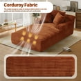 thumbnail image 5 of Aukfa 78.7" Extra Long Chaise Lounge Sofa, Oversized Upholstered Couch with 3 Pillows for Indoor Living Room/Bedroom,Orange, 5 of 8