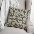 thumbnail image 3 of Creative Products Gray Leaf Pattern 16 x 16 Spun Poly Pillow, 3 of 3
