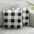 thumbnail image 3 of Nawypu  Farmhouse Buffalo Plaid Check Throw Pillow Covers , Outdoor Decorative Pillow Covers with Stitched Edge for Bed Couch Sofa, Black and White, 3 of 5