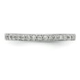 thumbnail image 4 of 14K White Gold Ring Band Wedding Diamond Round , Size 9, 4 of 7