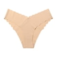 thumbnail image 1 of B91xZ Culottes String Respirantes Sans Couture pour Femmes, G Beige, 1 of 4