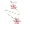 thumbnail image 3 of Byujiro 2 Pack Flower Shaped Twist Curtain Tie Backs, Flexible Bendable Drape Binding Straps, Cute Floral Window Curtain Holdback Rings, Reusable No Punch Curtain Organizer Clips, 3 of 6