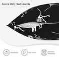 thumbnail image 5 of DouZhe Velvet Decorative Throw Pillow Covers Set of 2, Soft Square Cushion Cover with Invisible Zipper Cartoon Dinosaur Skeletons Printing, 16"x16", 5 of 7