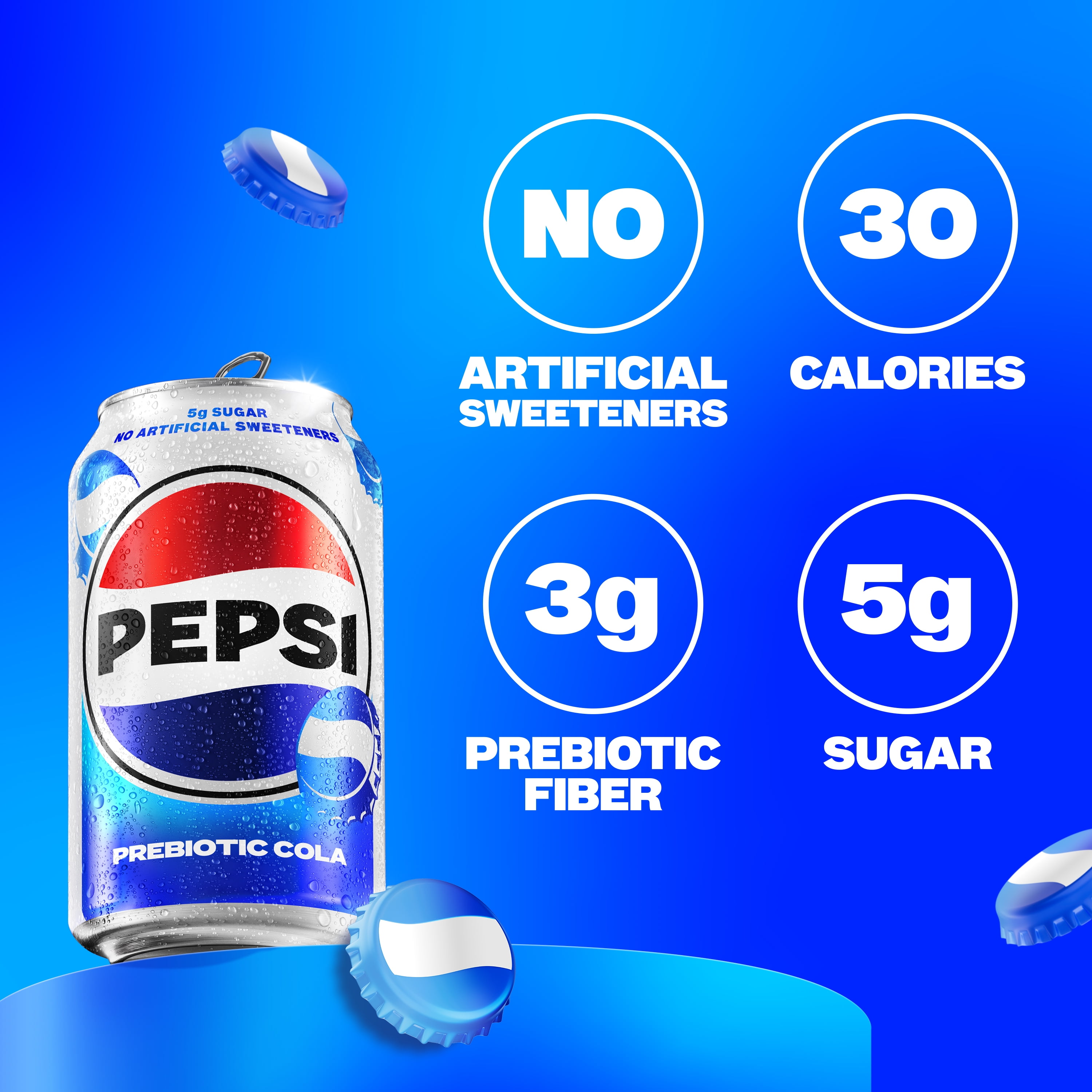 Pepsi Prebiotic Cola Soda Pop, 12 fl oz, 8 pack cans