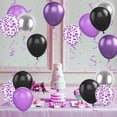 thumbnail image 3 of Purple and Black Balloons,60 Pcs 12 Inches Metallic Purple Silver Black Purple  Balloons for Birthday Wedding Party Decorations, 3 of 7