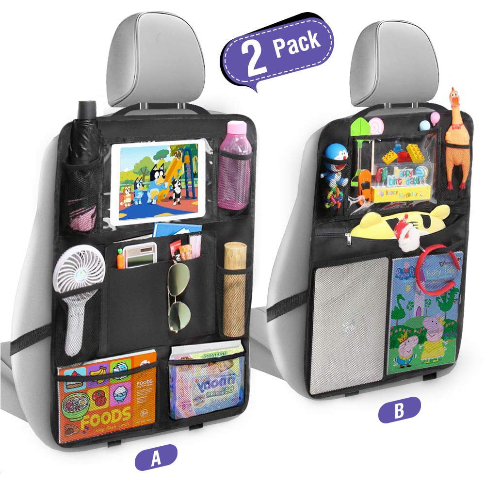 Car Back Seat Organizer With Phone Tablet Holder Touch Screen Pocket Storage Bag