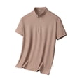 thumbnail image 4 of SAWOBUUN Men's Short Sleeve Quarter Zip Athletic Shirt Quick Dry Breathable Mock Neck Texture Top Lightweight Running Gym Tee, 4 of 7