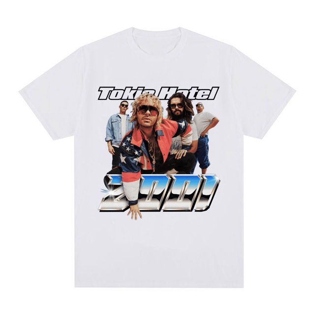 Camiseta gráfica de la banda de rock alemana Tokio Hotel, moda para hombre, hip hop, punk, manga corta, informal, de algodón, talla grande.