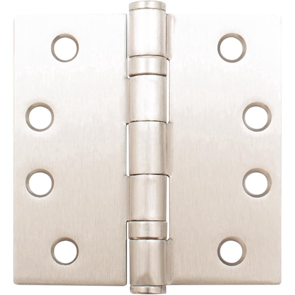 Commercial Grade Ball Bearing Hinge, 4-1/2 Inches, Square Corner, .134 Gauge, Satin Nickel by Stone Harbor Hardware